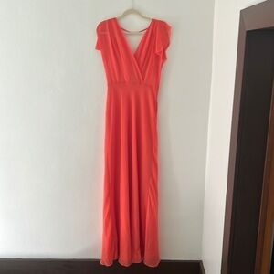 Orange/peach formal maxi dress